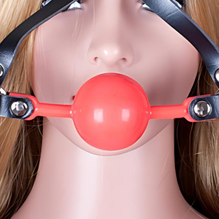 48 mm Ball Gag With Lockable Head Harness