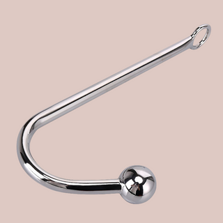 An alternative angle of the anal ball hook, you can see the it is all metal.