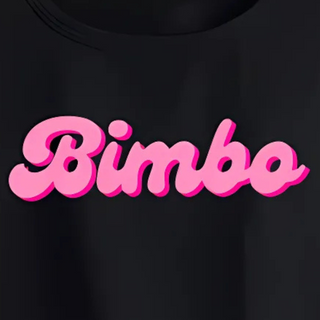 A close up of the Bimbo lettering printed on the top