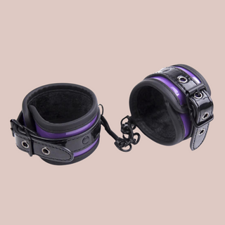 Black & Purple Padded Wrist Restraints