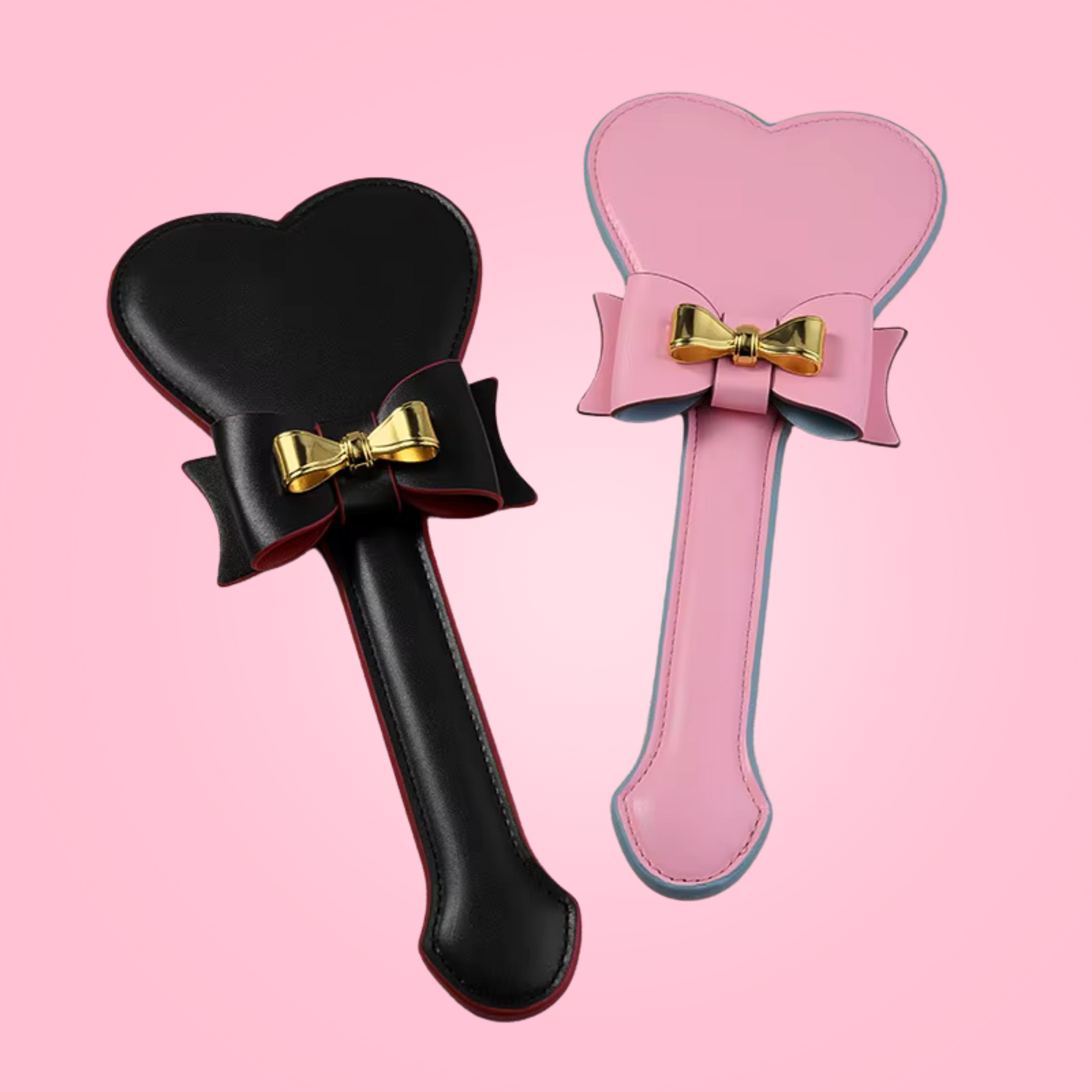 The black and pink Bow Knot paddle are shown here, this is the two colour options available.