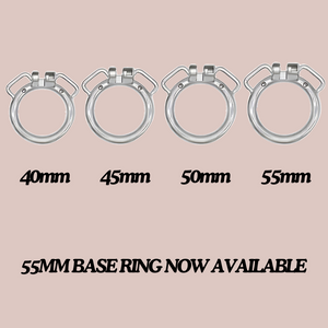 An image of the four FRRK base rings with ears from left to right is the 40mm, 45mm, 50mm and 55mm