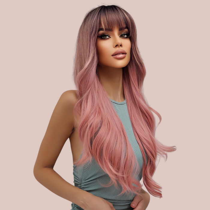 HOC6018-1 Pink Ombre Soft Wave Wig