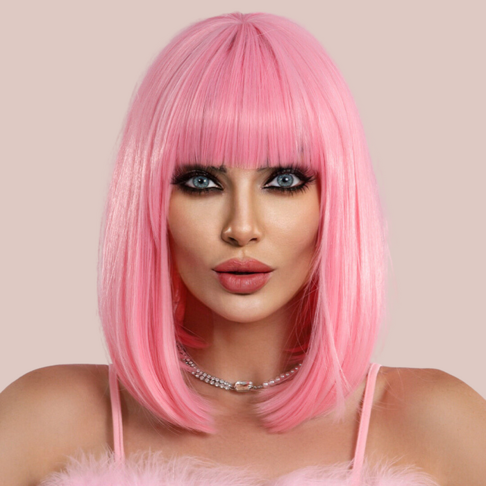 HOC61043-803 Soft Pink Long Bob Wig