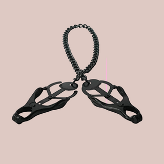 Heavy Metal Nipple Clamps With Chain