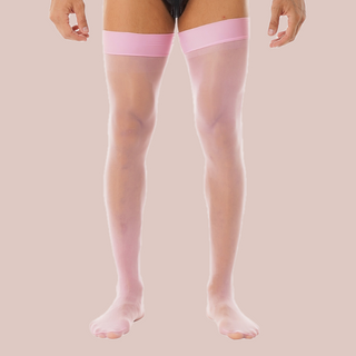 An image of the pink stockings from House Of Chastity