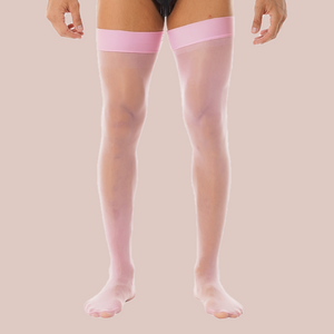 An image of the pink stockings from House Of Chastity