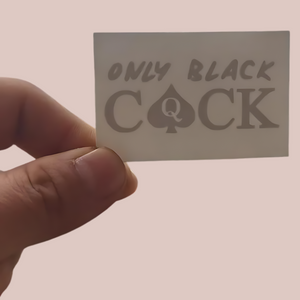 Only Black Cock Temporary Tattoo
