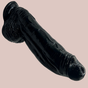 the Realistic Giant Dildo shown at an angle, you can see how realistically the body has been created.