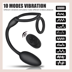 There are 10 different modes of vibration available for the cock ring and anal plug.