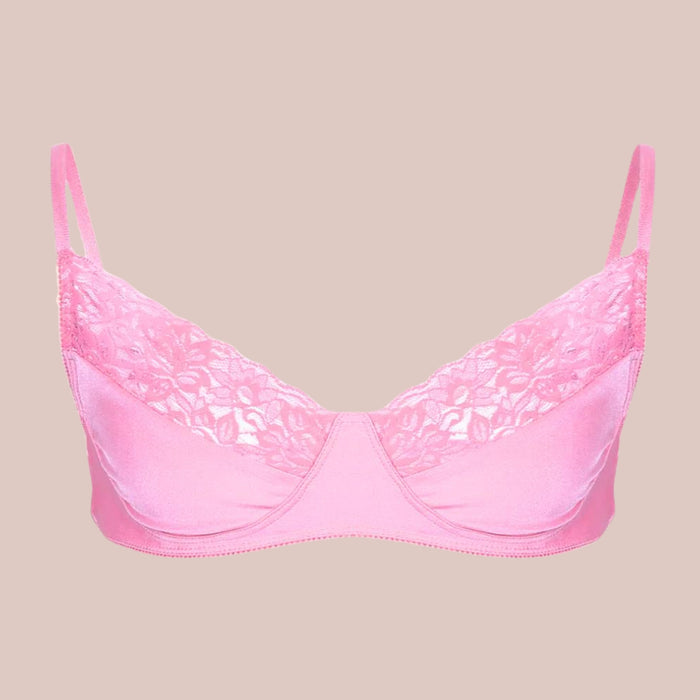 Silk & Lace Edged Bra