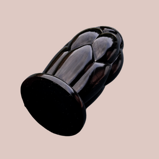 The Ballistic Bubble Anal Plug shown in black.