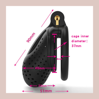 The full dimensions of The Hornet 2023 from House Of Chastity