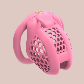 The Beehive Nano in pink shown fully assembled with integral micro lock.