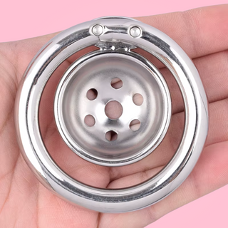 A rear view of The Ultra Micro chastity cage.