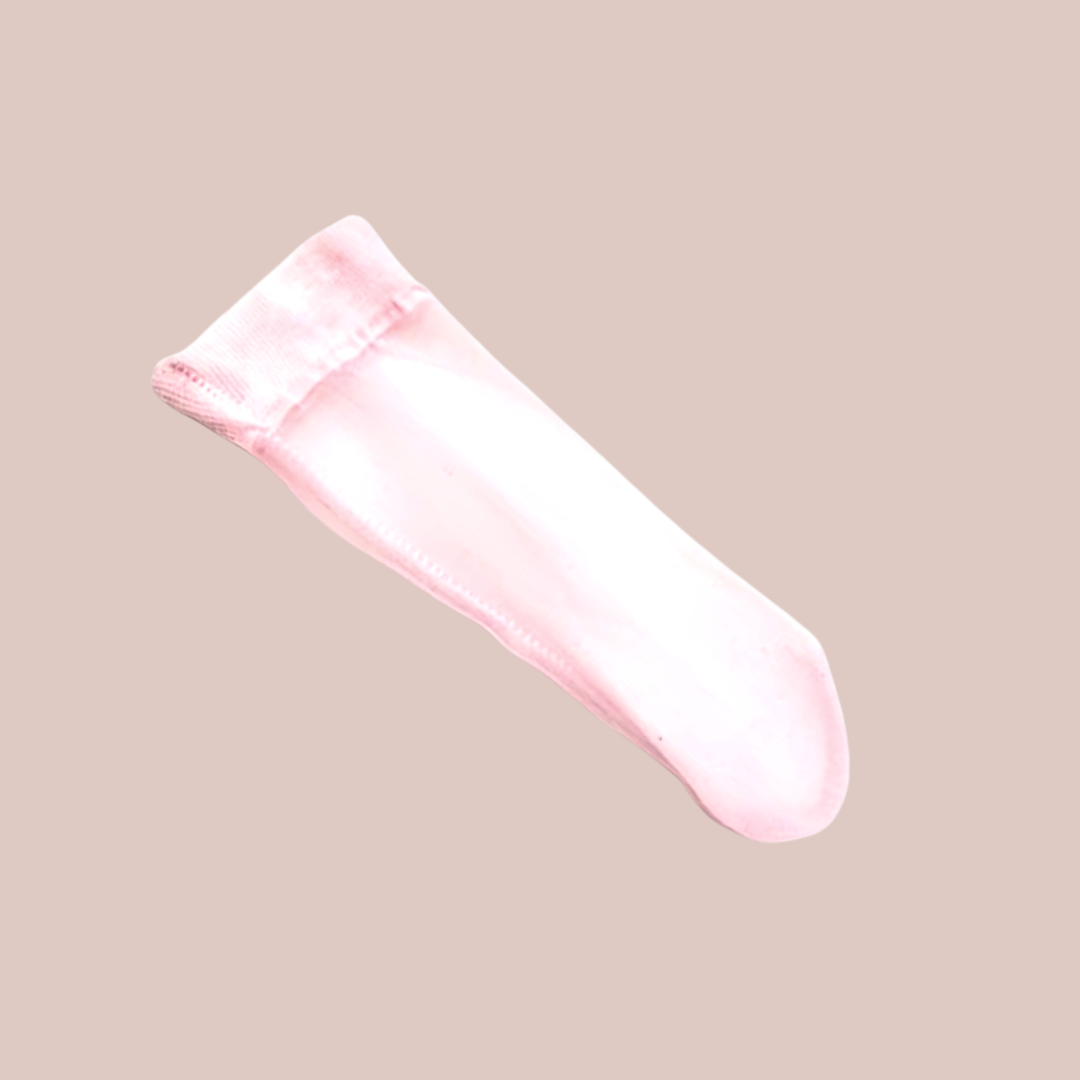 Our pink velvet touch penis sleeve